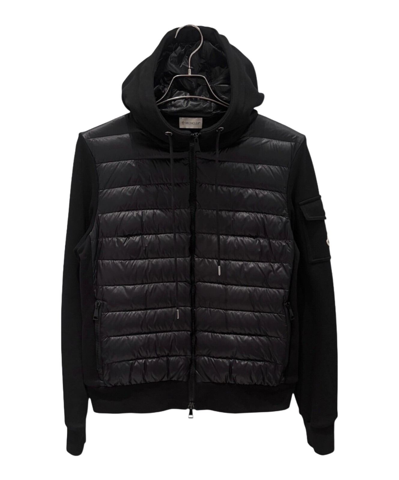 MONCLER/Down-switched Hoodie/MAGLIA CARDIGAN Black Size: M