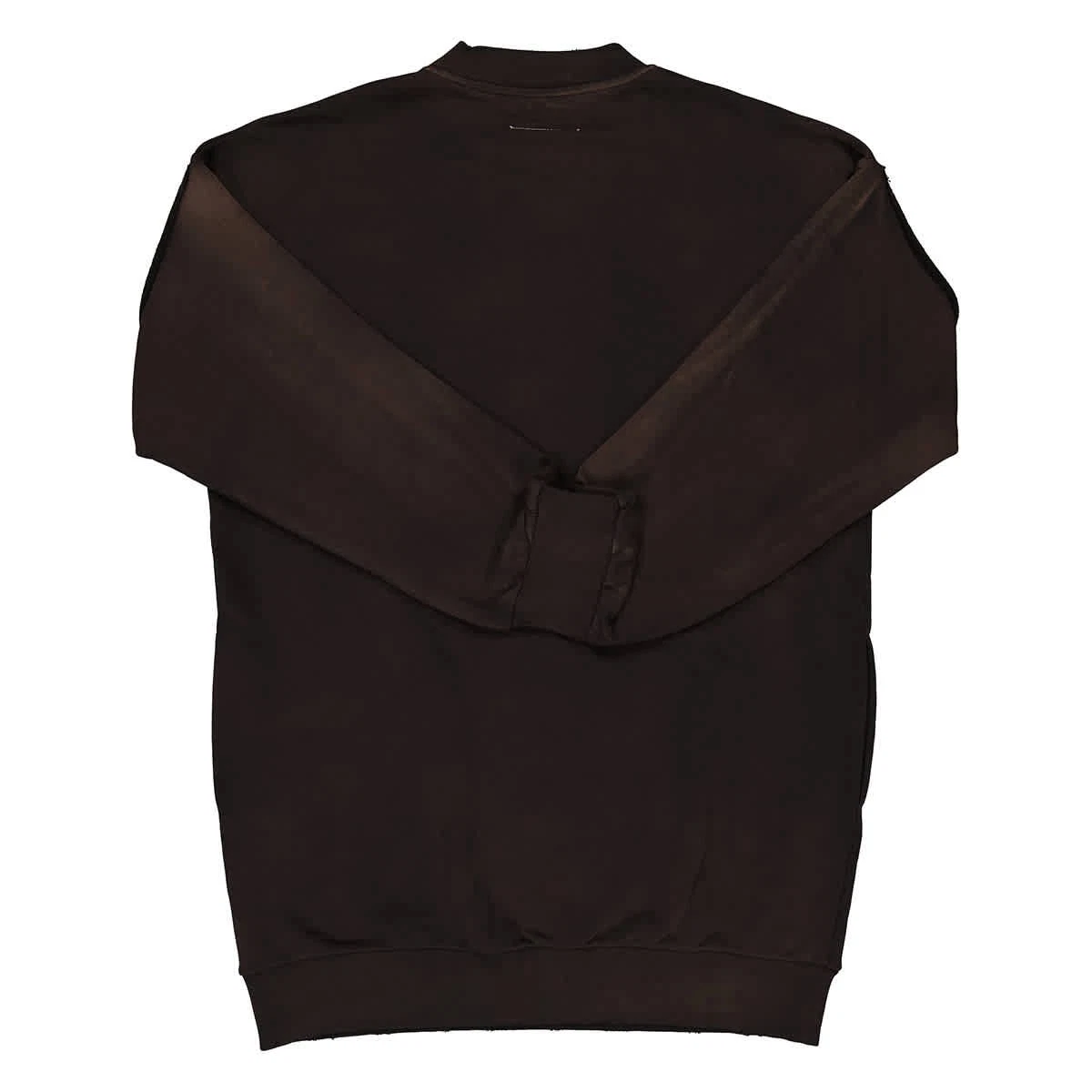 Abito donna MM6 Maison Margiela nero in felpa con maniche ritagliate taglia X Small