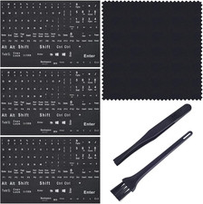 English Keyboard Stickers 6-In-1 , Full Size English Keyboard Letters Replacemen