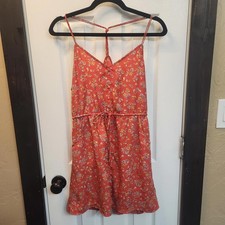 AEO Floral Red/Orange Summer Mini Dress- Size 4