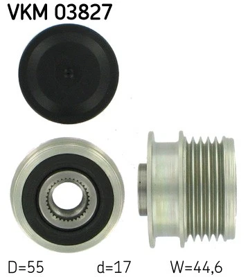 ALTERNATOR FREEWHEEL CLUTCH VKM 03827 FOR MERCEDES-BENZ M 166.995 2.1L 4cyl - Image 2 of 4