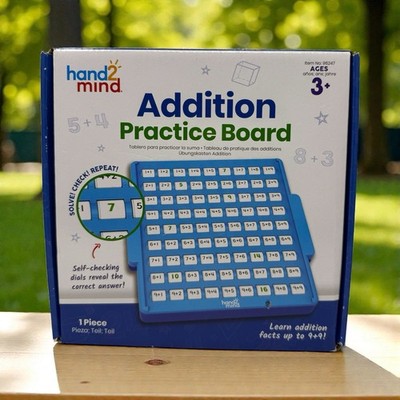 Self Checking Addition Practice Math Facts Board 81 Problems Kids Learning Toy