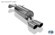 FOX Edelstahl Sportauspuff Ø63,5mm VW Polo 6R GT u. GTI 2x90mm eingerollt