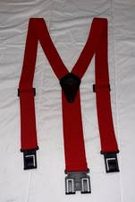 Dickies Men's Red Elastic X-Back Heavy Duty Clip-End Work Suspender Braces