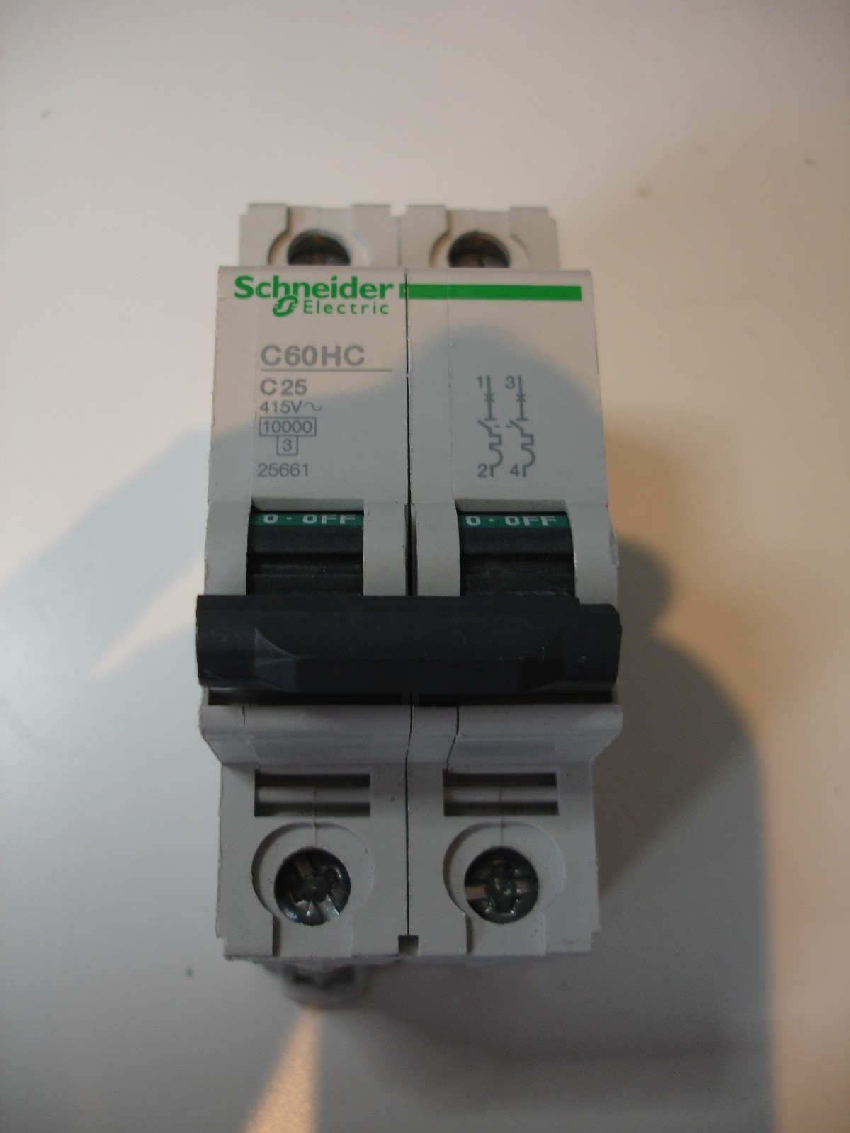 SCHNEIDER 25661 C60HC C25 415V 2P  MCB