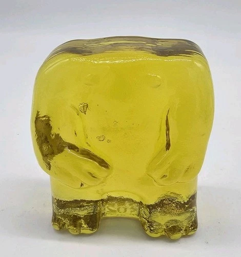 Blenko Glass Cryptid 2524C - Grafton Monster - Citrine