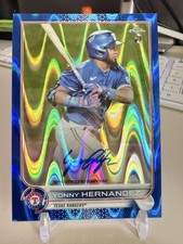 2022 Topps Chrome - Rookie Autographs Yonny Hernandez BlueRayWave Refractor /150
