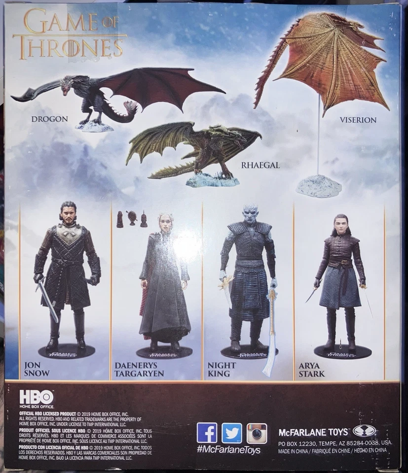 Juego de figuras de acción Todd McFarlane Drogon, Rhaegal y Viserion Juego de Tronos Foto 4 de 4