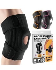DR. BRACE ELITE Knee Brace with Side Stabilizers  Patella Gel Pads for