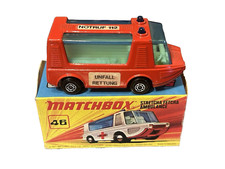 MATCHBOX SF46 STRETCHA FETCHA AMBULANCE RARE RED unfall rettung notruf 112german