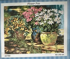 Orchidea Printed Needlepoint canvas for halfstitch without Floss 40x50 Cm