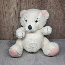 Vintage 1987 Dakin White Bear Plush Stuffed A...