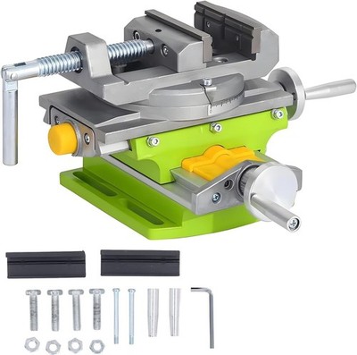 3   Cross Slide Drill Press Vise, 2 Way X-Y Compound Benchtop Drill Press Vise w