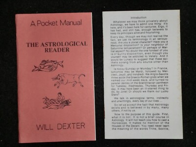 Astrological Reader; A Pocket Reader by Will Dexter (1981) Fortune Telling Ref