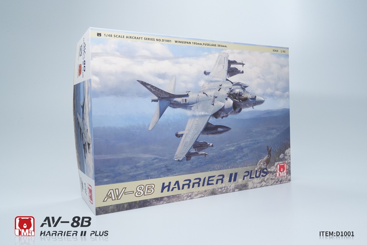 UM aモデル1/48 AV-8B HARRIER II PLUS Uma Model 1/48 US AV-8A Harrier II Plus D1001 – Burbank's