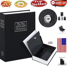 Extra Large Metal Book Safe 10.5" with Combination Lock - Organize Valuables