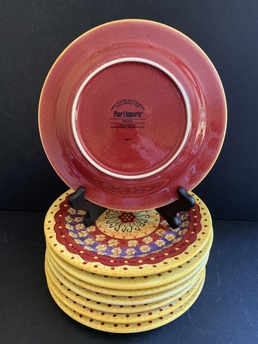 Pier 1 Helena Salad Dessert Plates Set Of 8 Hand Painted 8.75” Discontinued - Picture 7 of 12