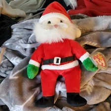 TY Original Beanie Baby Christmas SANTA 9   Plush Stuffed Animal 1998 NEW