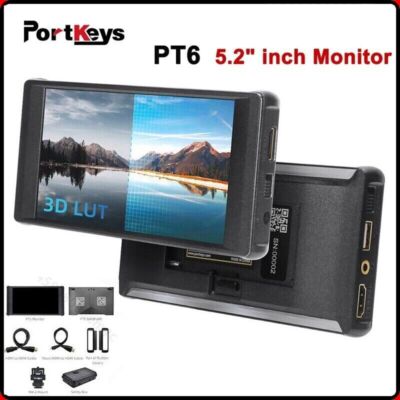 Portkeys PT6 5.2 inch Camera Field Mointor 3D LUT 4K-HDMI Display for Streaming