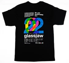 Glassjaw 20+ Anniversaries Tour Official Merch Black T-Shirt Sz M AS*