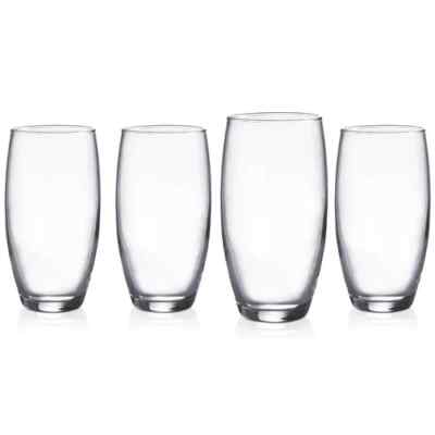 Luminarc Cachet 9 oz Glass Stemless Flutes, Set of 4 New