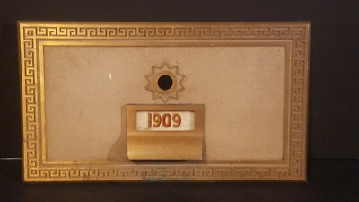 Vintage 1965 ORO MFG CO Brass US Post Office Mail Box Door 6-1/4 x 11'' #1909