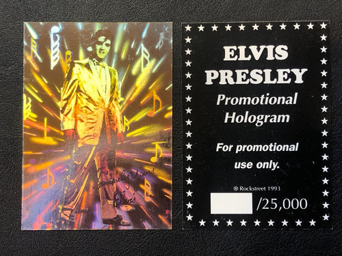 (2)x Elvis Presley RockStreet Hologram 1993 Promotional Music Trading Cards