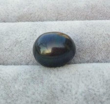 HUGE 12x10 MM NATURAL SOUTH SEA GENUINE black LOOSE PEARL half drilled