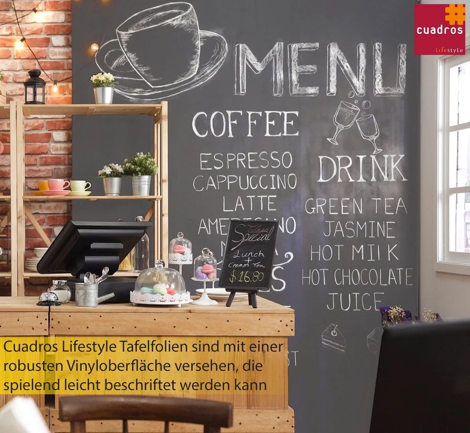 Tafelfolie 100 x 50 cm | Magnetisch und selbstklebend - Vinyl- Kreidefolie | ... - Bild 3 von 4