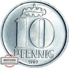 J1510 10 fenigów NRD 1989 A w EXP 898895