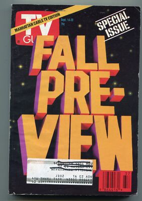 MAG: TV Guide-October 18-24-1986-Manhattan Cable TV-Fall Preview-VG