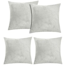 Crushed Cushion Covers or Velvet Cushions 18 x 18 Set of 2 or 4 Bed Sofa Pillows