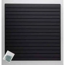 Jifram Easy Living 4 ft. x 4 ft. or 8 ft. x 2 ft. Black Plastic Slat Wall