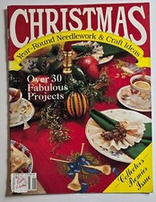 "Christmas Year-Round Needlework  Craft Ideas" 1990 Magazine - Premier Issue