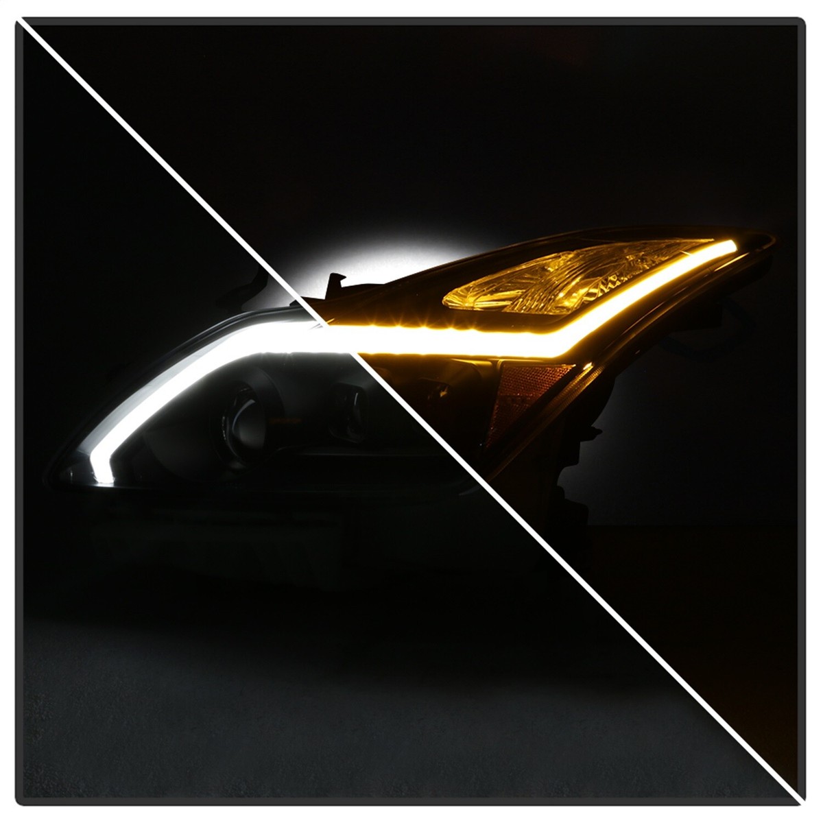 Spyder Auto 9039331 XTune DRL Light Bar Projector Headlights Fits