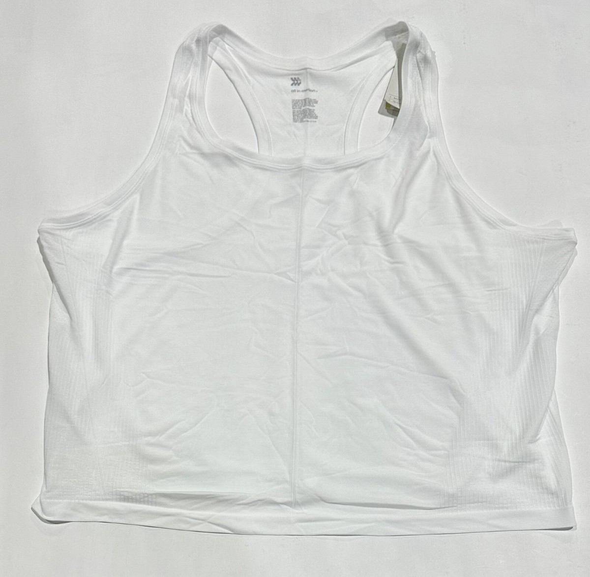 Women's Seamless Racerback Tank Top - All In Motion White 3X | eBay