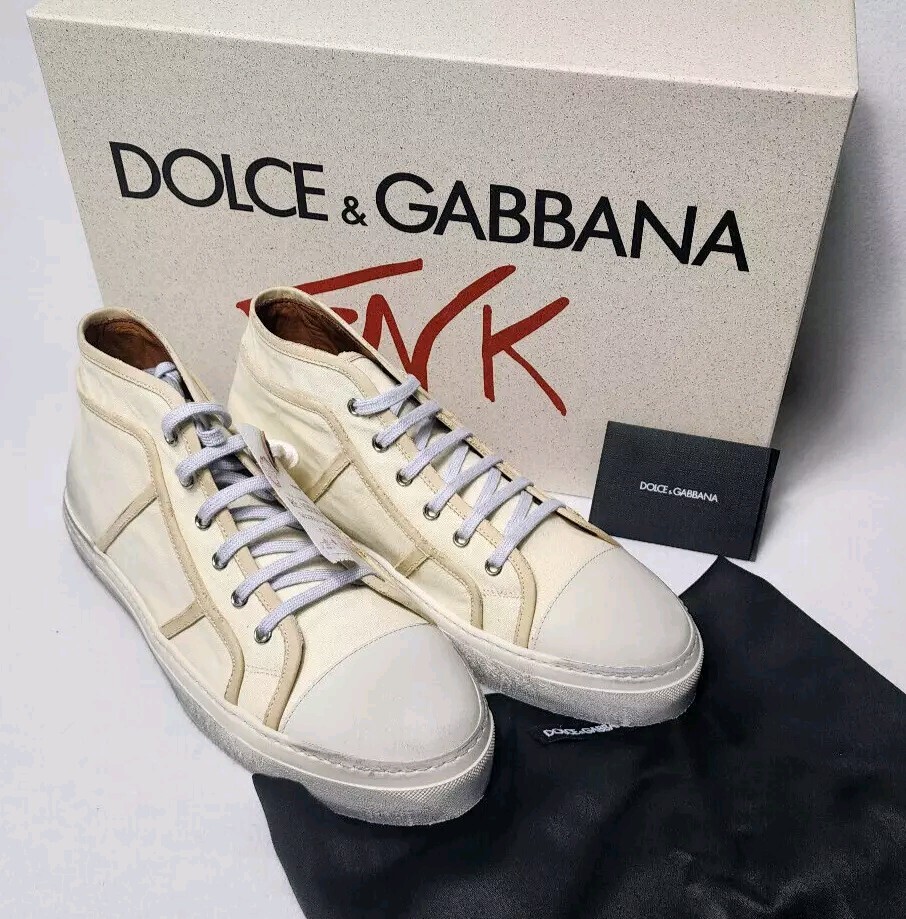 Dolce & Gabbana Re-Edition Mid-Top Leather Sneakers Size EU  display picture 2