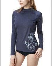 Tesla Long Sleeve Rash guard Swim Shirt Medium