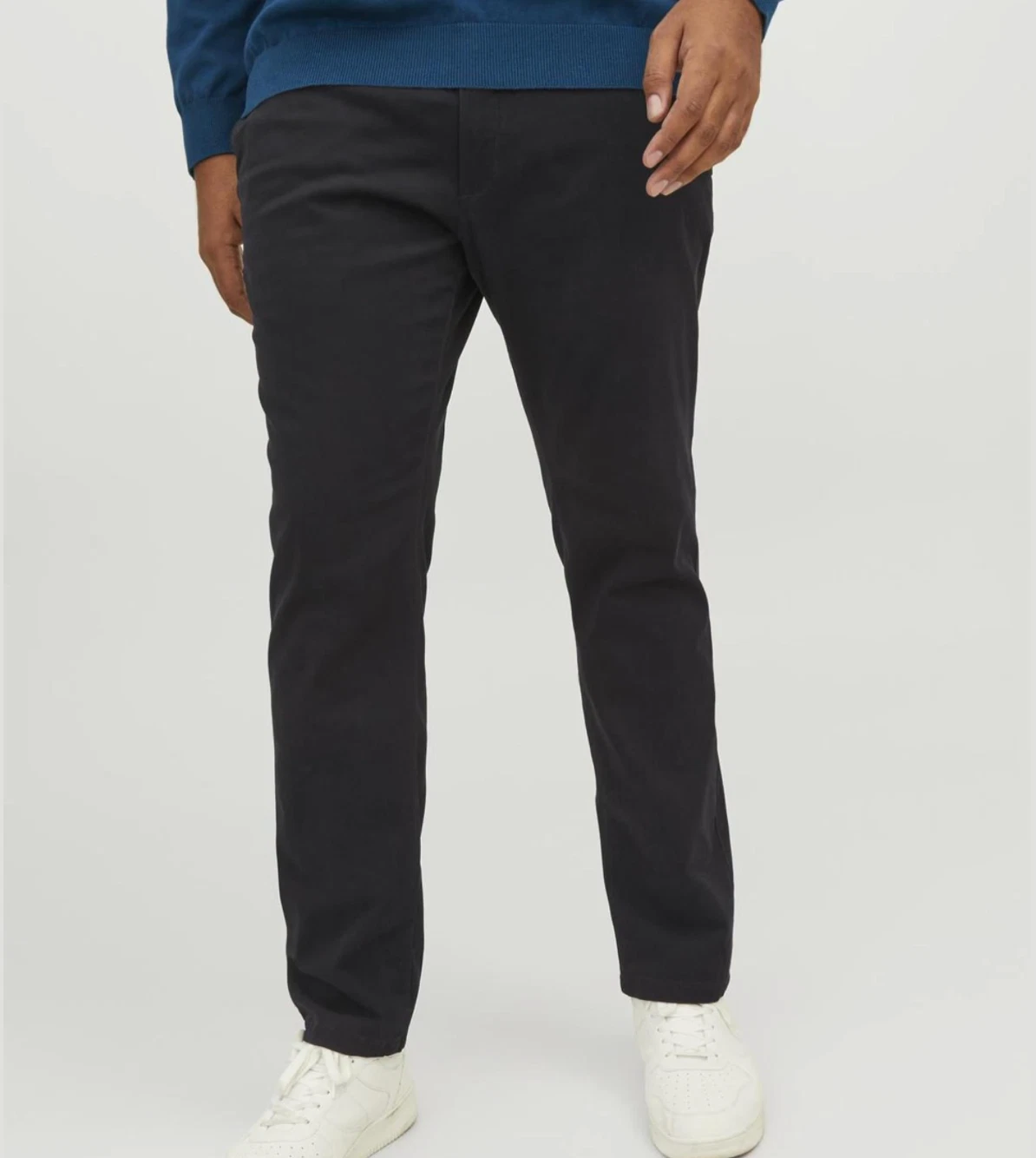 JACK & JONES PLUS Men's Chino Trousers Black 50W 32L RRP £65-
