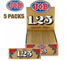 JOB Gold 1 1/4 1.25 Rolling Papers 5 Booklet (5 PACKS)