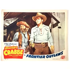 Buster Crabbe Frontier Outlaws lobby card 1944 Al St. John PRC Pictures USA