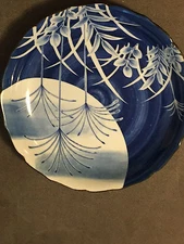 ASIAN JAPANESE BOWL 12" round 1 1/2" DEEP MARKED ON BOTTOM vintage