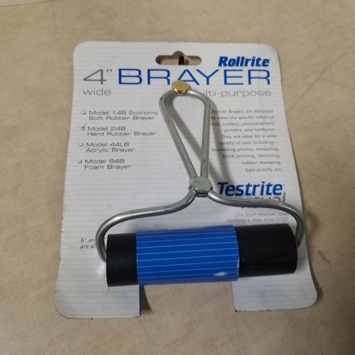 Rollrite Brayer Model 24B Rubber Multi-Purpose 4 inch Lightweight Crafts