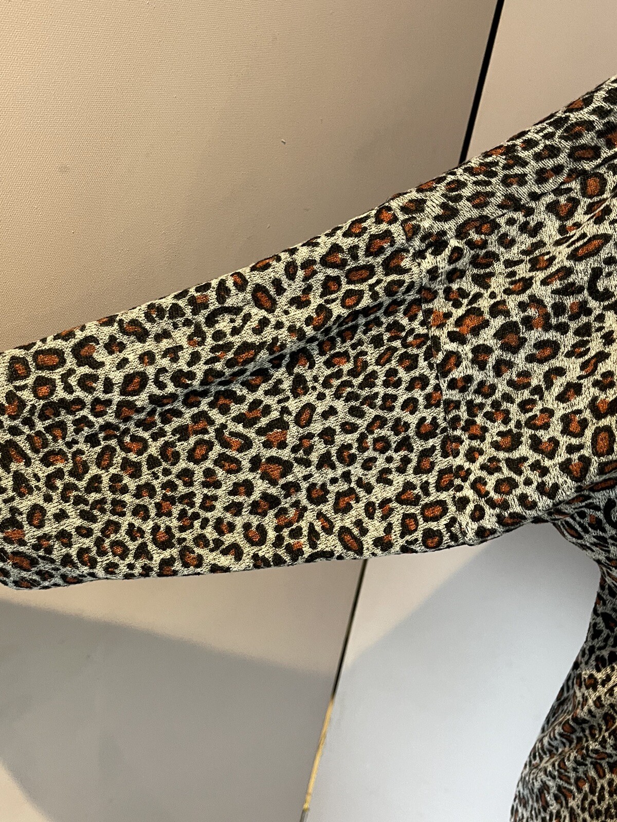 Tu Sainsburys Grey Brown Animal Print Jersey Jumper U… Gem
