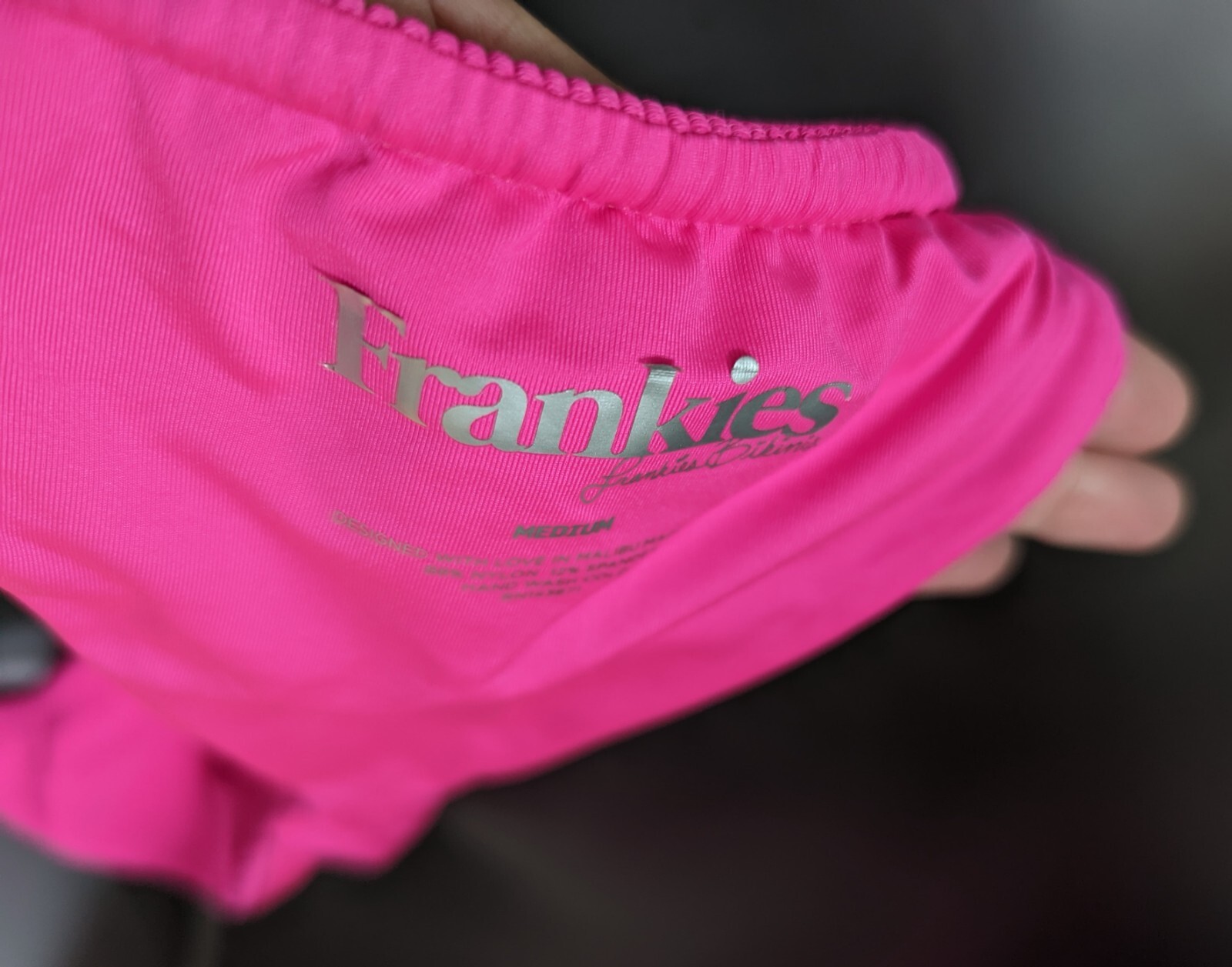 Frankie's Bikinis Bright Neon Hot Pink Side Tie Botto… Gem