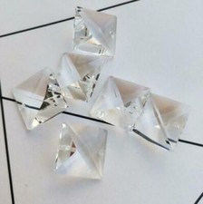 80Pcs 22mm Crystal Clear Square Bead Chandelier Wedding Parts Beads DIY 2 Holes