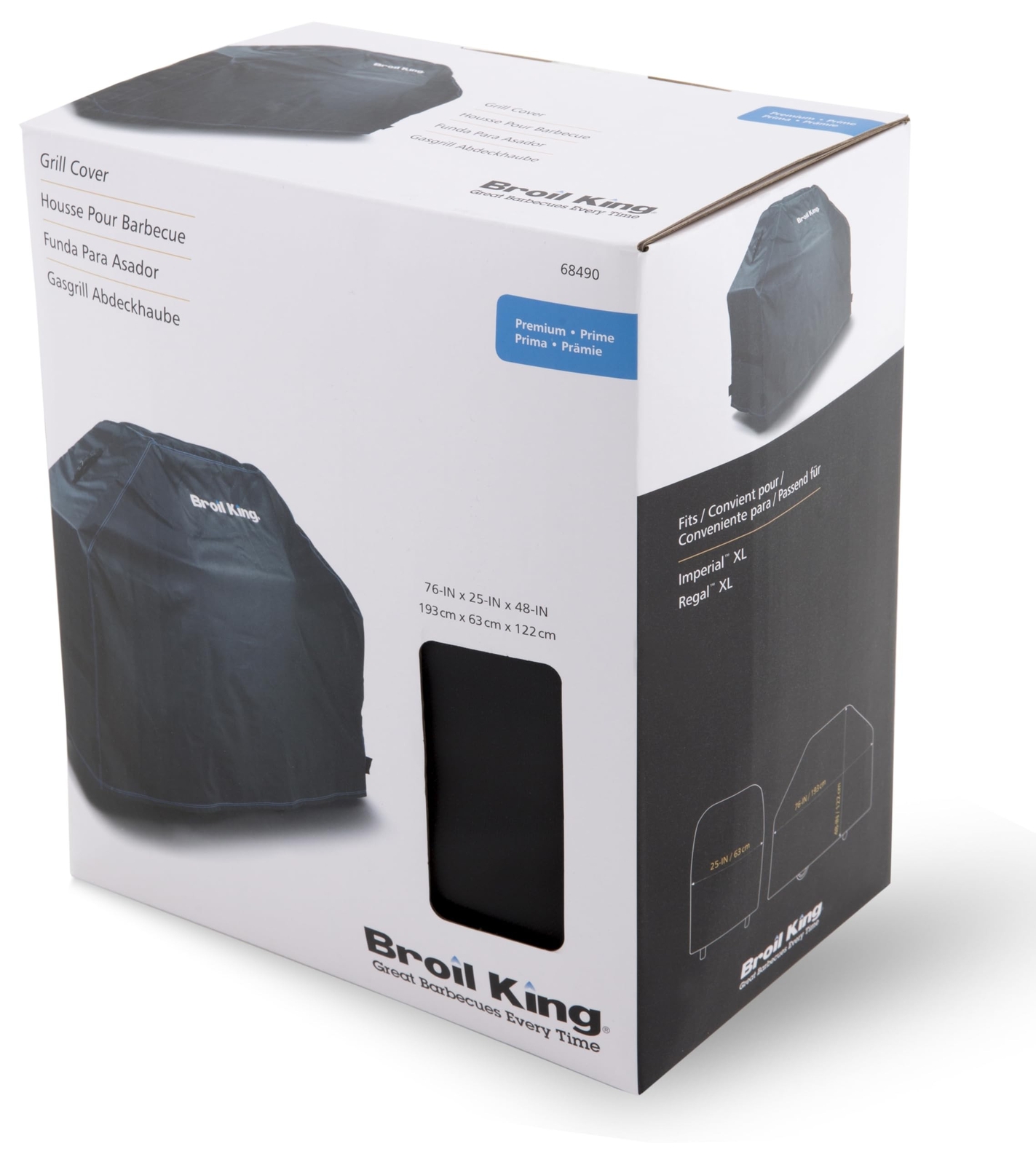 Broil King 68490 76" Premium Grill Cover, Black 76-Inches