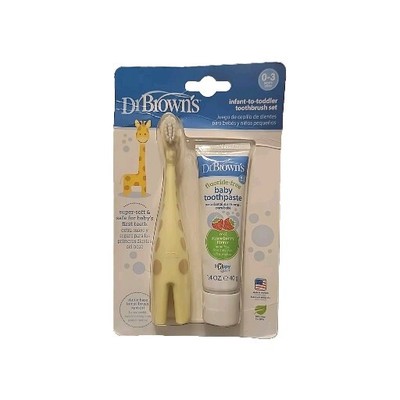 Dr. Brown's Infant-to-Toddler Training Toothbrush Set with Fluoride-Free... 