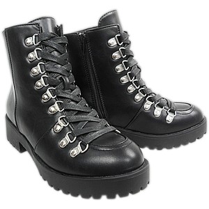 Mujer Tacón Bajo Botines Plataforma Trabajo Motero Combat Cremallera Talla  Nuevo | eBay