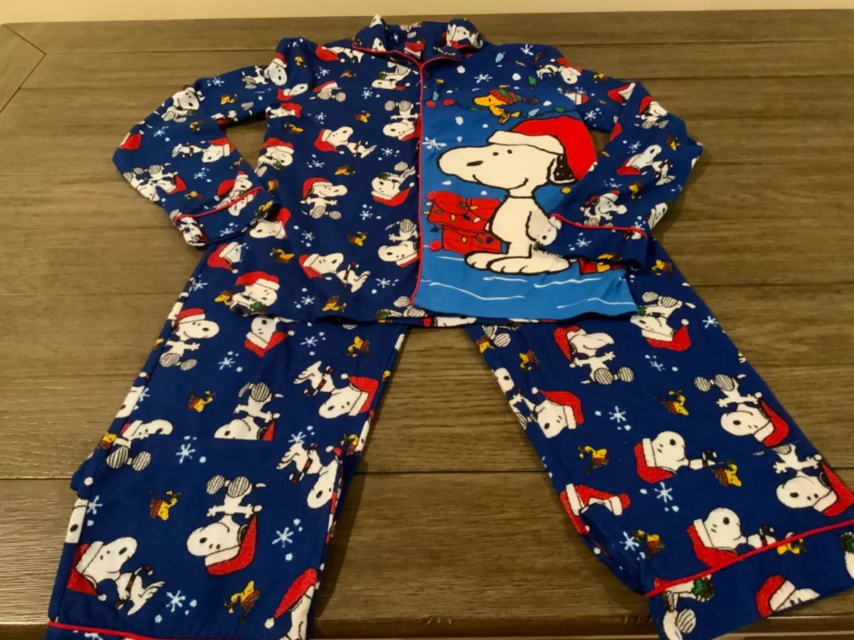 Peanuts Snoopy Pajamas Size Large Unisex Flame Resistant